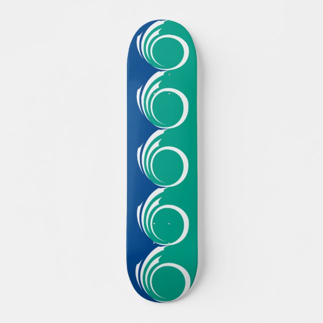 Skateboard com a bandeira de Ottawa, Canadá (Frente)