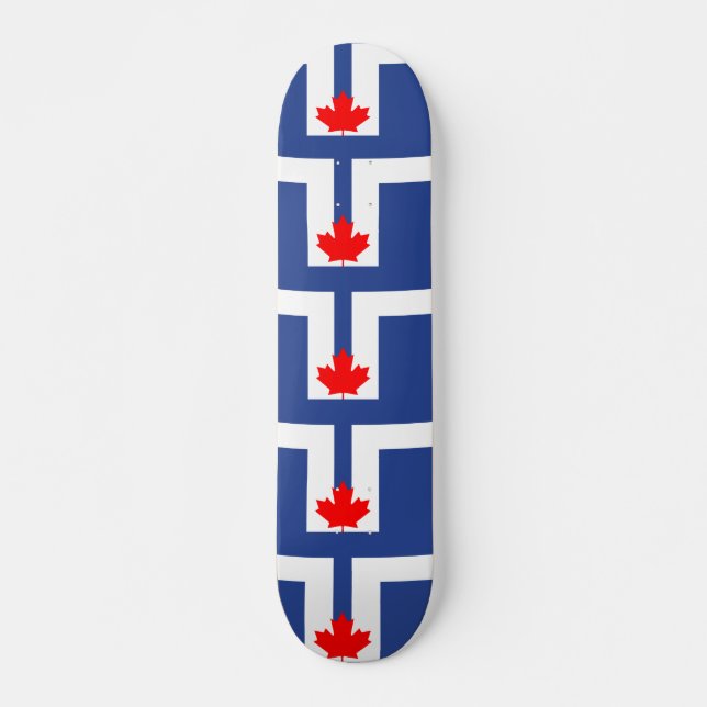 Skateboard com a bandeira de Toronto, Canadá (Frente)