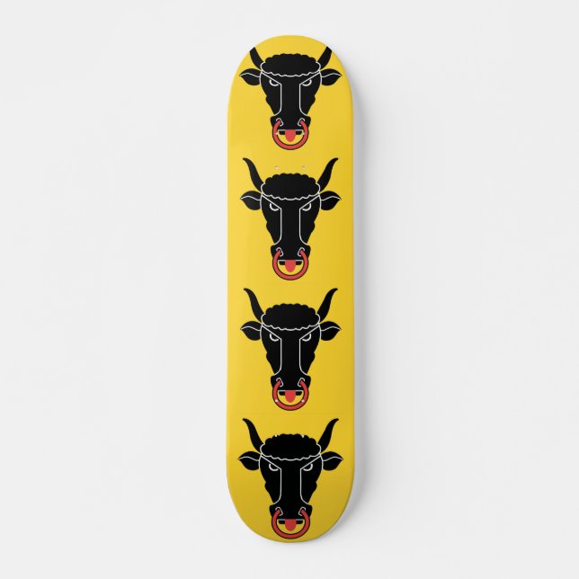Skateboard com a bandeira de Uri, Suíça (Frente)