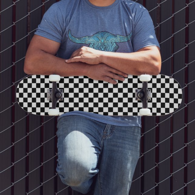 Skateboard com Estampa Xadrez (Ao ar livre 3)