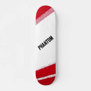 Skateboard com Faixa de Corrida Fantasma Vermelha