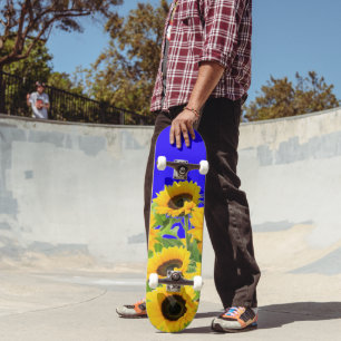 Skateboard com Girassóis Amarelos
