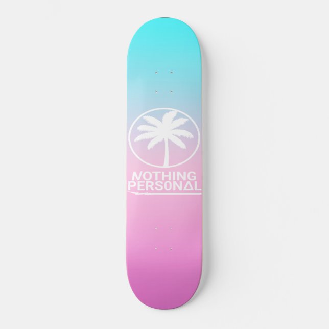 Skateboard com Gradiente Azul e Rosa (Frente)