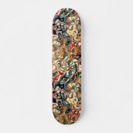 Skateboard de Arte Abstrata