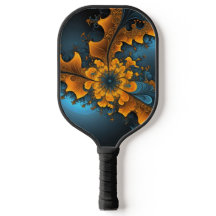 Skateboard de Arte Fractal Azul Laranja Abstrato