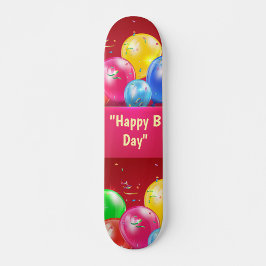 Skateboard de Balão "Feliz Aniversário"