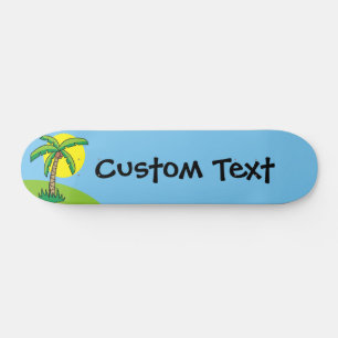 Skateboard de Cartoon de Árvore Palm