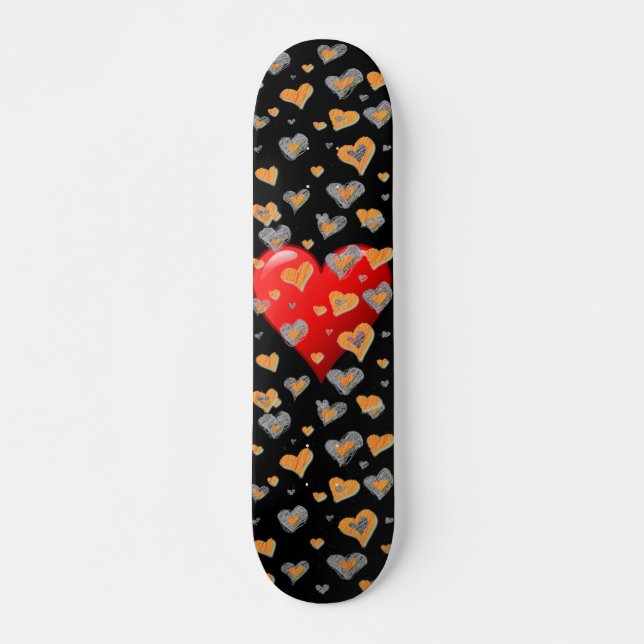 Skateboard de Corações (Frente)