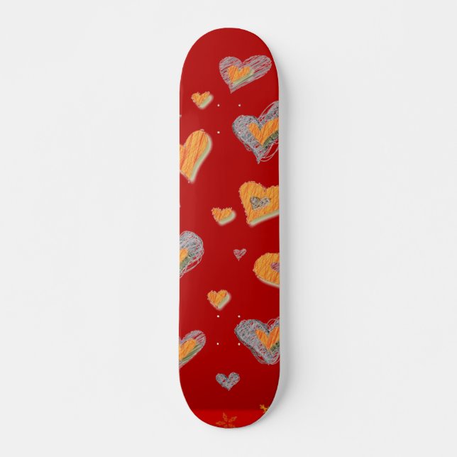 Skateboard de Corações (Frente)