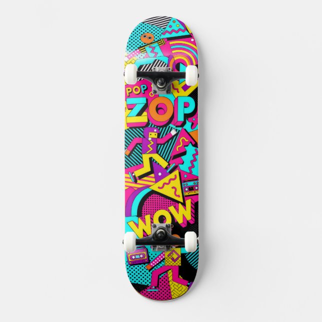 Skateboard de design de cultura pop (Frente)