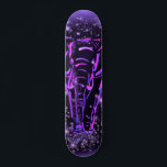 Skateboard de Elefante Rosa Púrpura Magnética<br><div class="desc">Skateboard com elefante Rosa Neon Roxo Andando na Noite Estrelada Desenho Mágico de Animais - Escolha / Adicione Seu Texto / Cor Exclusivo - Faça seu presente especial de skate - Redimensione e mova ou remova e adicione elementos / imagem com a ferramenta de personalização! - Desenho e Design por...</div>