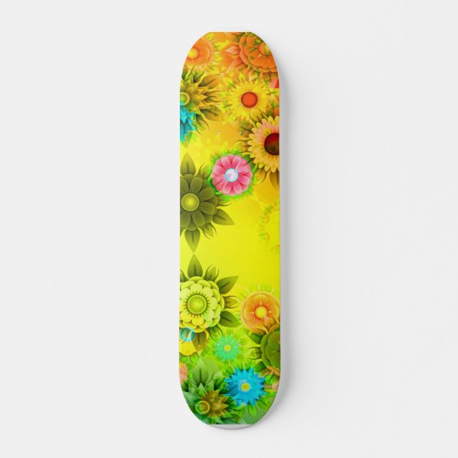 Skateboard de Energia Flor para Meninas (Frente)