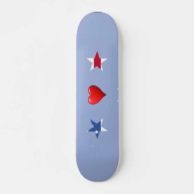 Skateboard de Estrelas Patriotas (Frente)