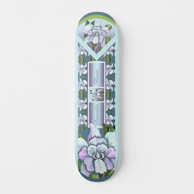 Skateboard de Flor Smeraldo (Frente)