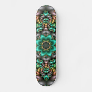 skateboard de flor verde