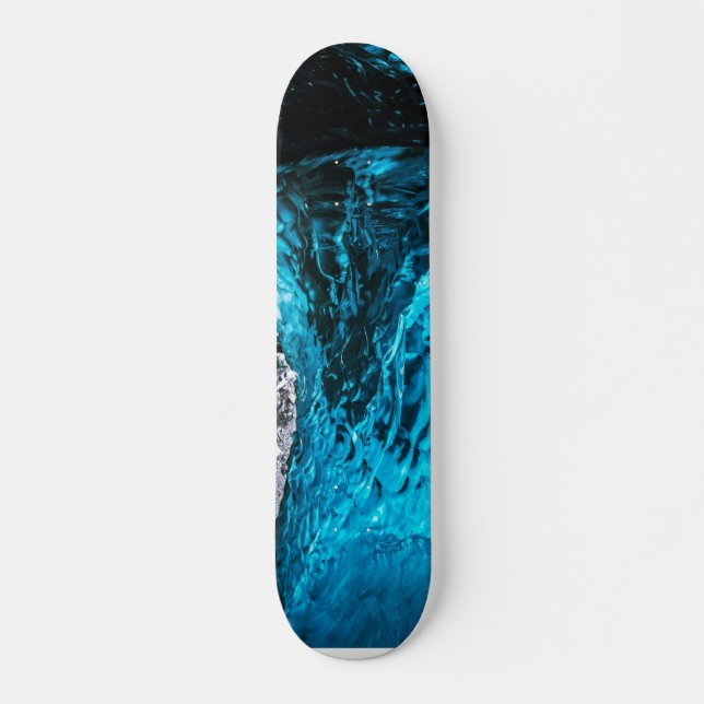 Skateboard de gelo azul (Frente)