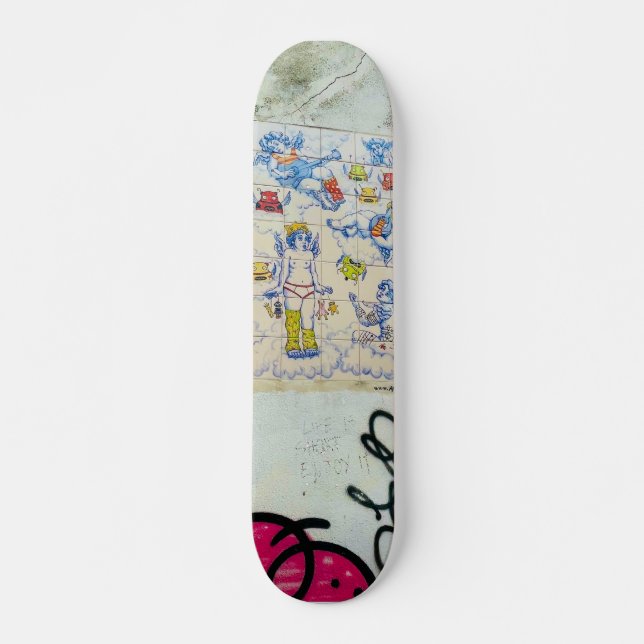 Skateboard de grafite, Arte de Parede Única (Frente)