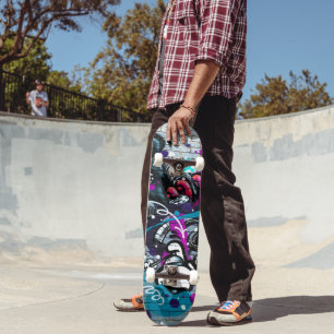 Skateboard de Grafite de Arte de Rua