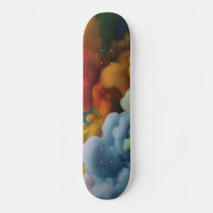 Skateboard de Nuvens Coloridas