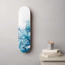 Skateboard de onda azul