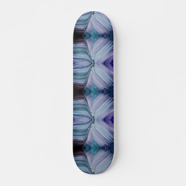 Skateboard de Pintura Abstrata Escura (Frente)