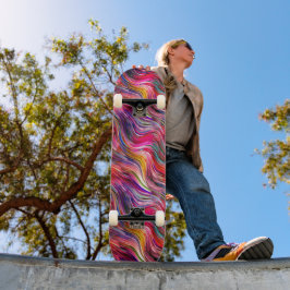 Skateboard de Tinta Alcoólica Rosa