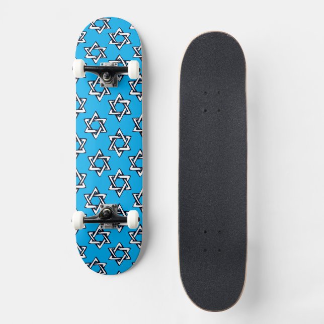 Skateboard Deck Judaica - Presentes - Estrelas Jud (Frente)