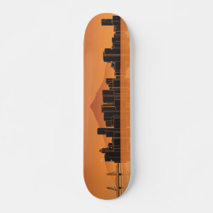 Skateboard Deck - Portland Skyline - Laranja