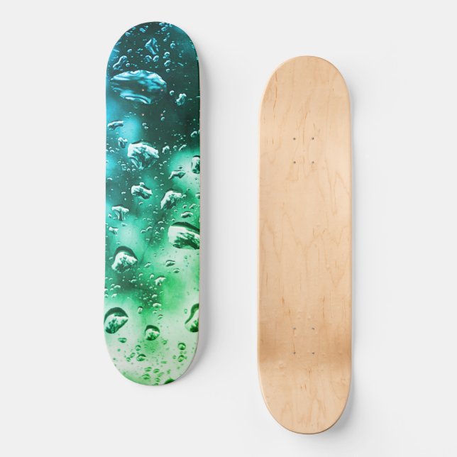 Skateboard Deck, Seafoam Raindrops design (Frente)