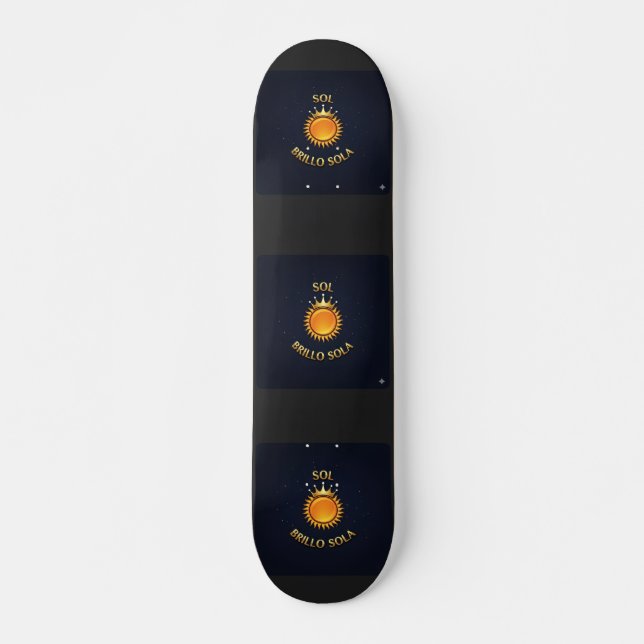 Skateboard Deck with Sol Brillo Sola Logo | Inspir (Frente)
