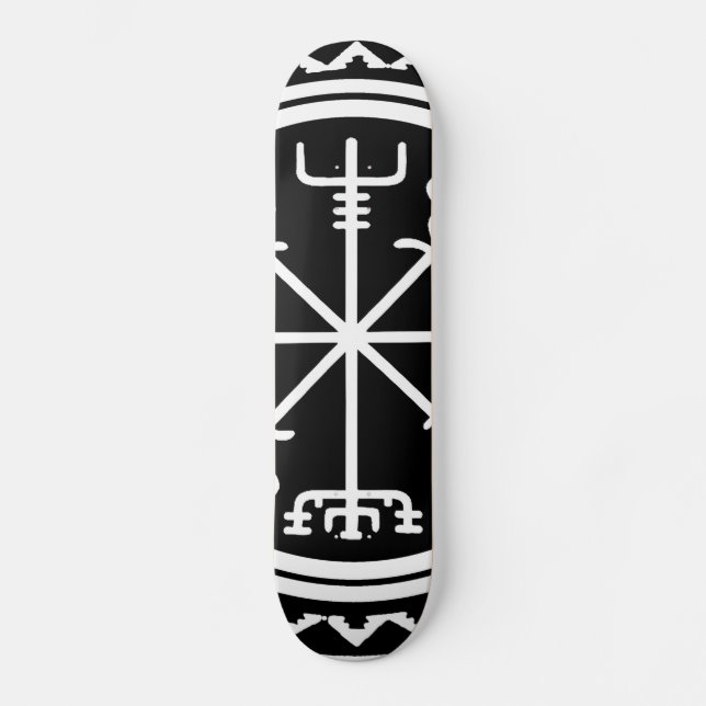 Skateboard do Compasso Náutico Viking Vegvisir (Frente)