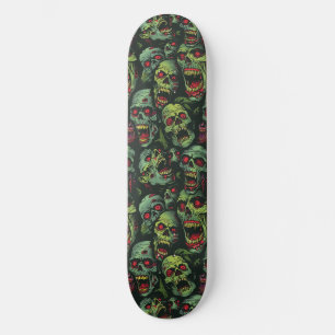 Skateboard do Dia das Bruxas Verde Zombie Spooky