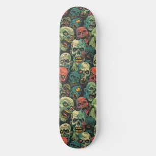 Skateboard do Dia das Bruxas Verde Zombie Spooky
