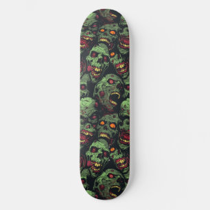 Skateboard do Dia das Bruxas Verde Zombie Spooky