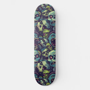 Skateboard do Dia das Bruxas Verde Zombie Spooky