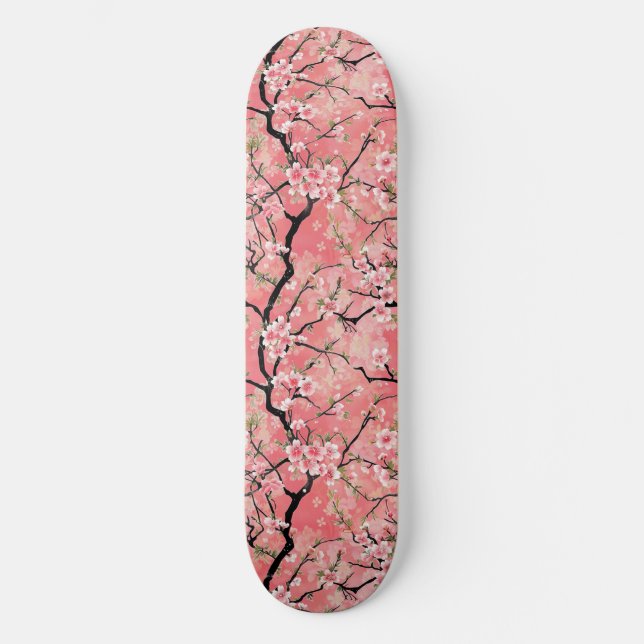 Skateboard do Flor de Cereja Japonês (Frente)