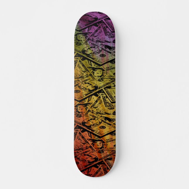 Skateboard do Rainbow Money Personalizado (Frente)