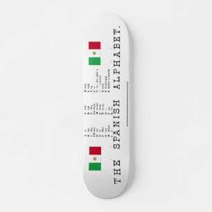 Skateboard em Alfabeto Espanhol