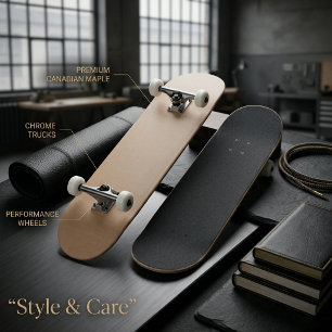 Skateboard Estilo Kraft Vintage com Design Ousado