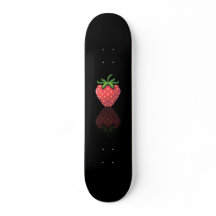 Skateboard fan art Pac-Man pixel fraise noir