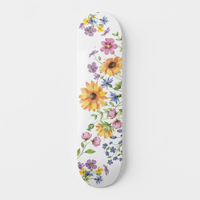 Skateboard Flores Silvestres Bem Feminino (Frente)