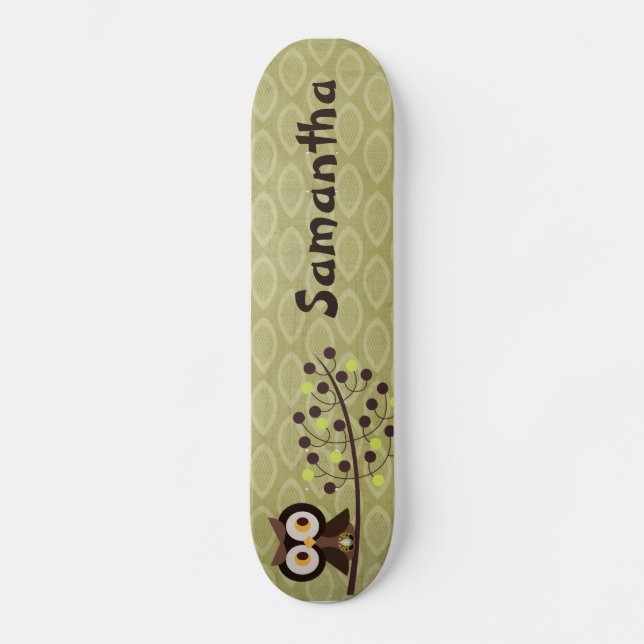 Skateboard Forest Owl Woodland Hoot Comp (Frente)