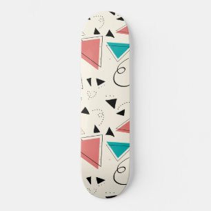 Skateboard Geométrico Retro dos Anos 90