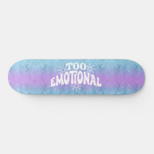 Skateboard Girly Glitter Sereia Blue Divertido