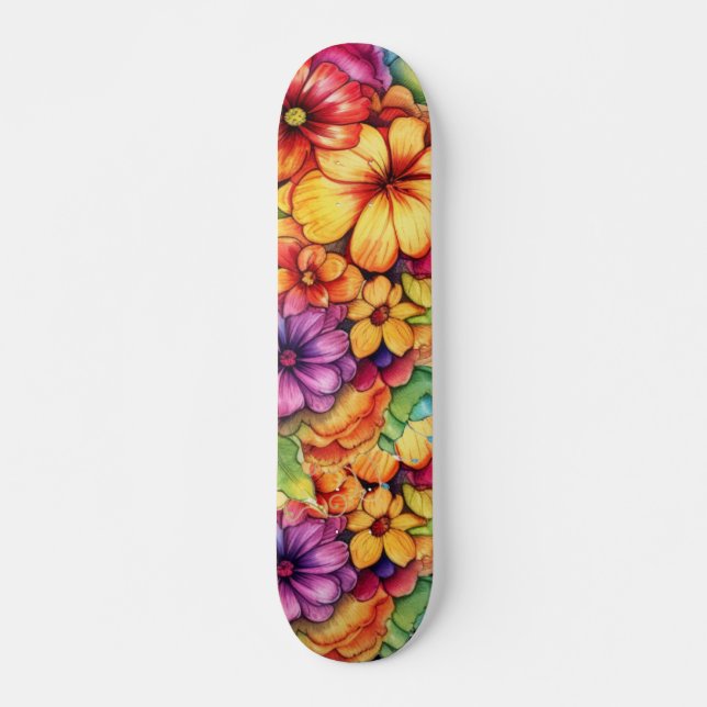 Skateboard Girly Tropical (Frente)