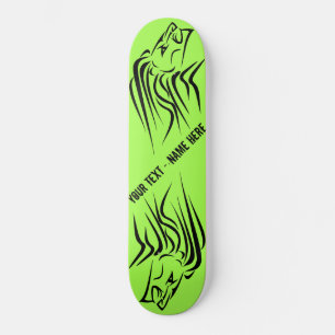 Skateboard Leão Correndo - Texto e Cores Personali