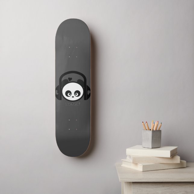 Skateboard Love Panda® (Arte de parede)