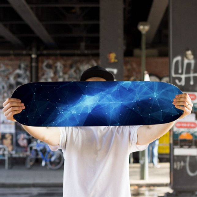 Skateboard Nebula Azul | Pavimento do skate espaci (Criador carregado)
