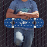 Skateboard Nome do Padrão Azul de Água-viva de Ver<br><div class="desc">Skateboard com Água-viva</div>