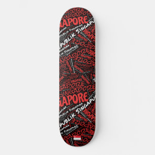 Skateboard Nuvem de Palavras Orgulho Nacional de S